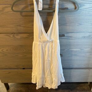[shein] Flowy white halter Black dress brand new without tags